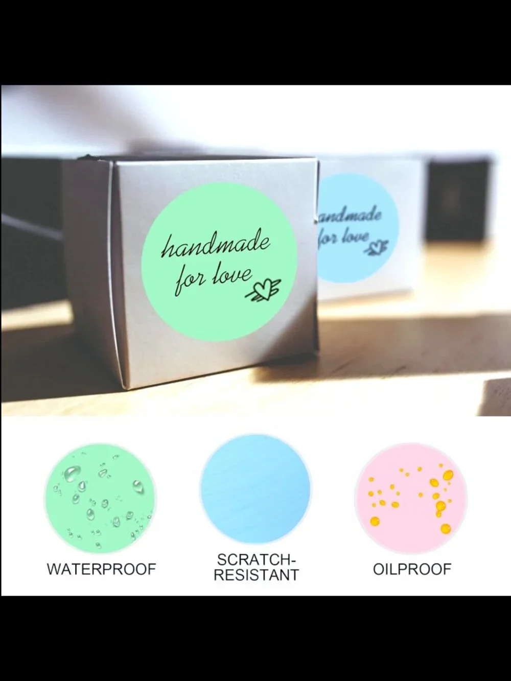 200 Recycled Packaging Stickers 2” Round Yellow Green Bundle
